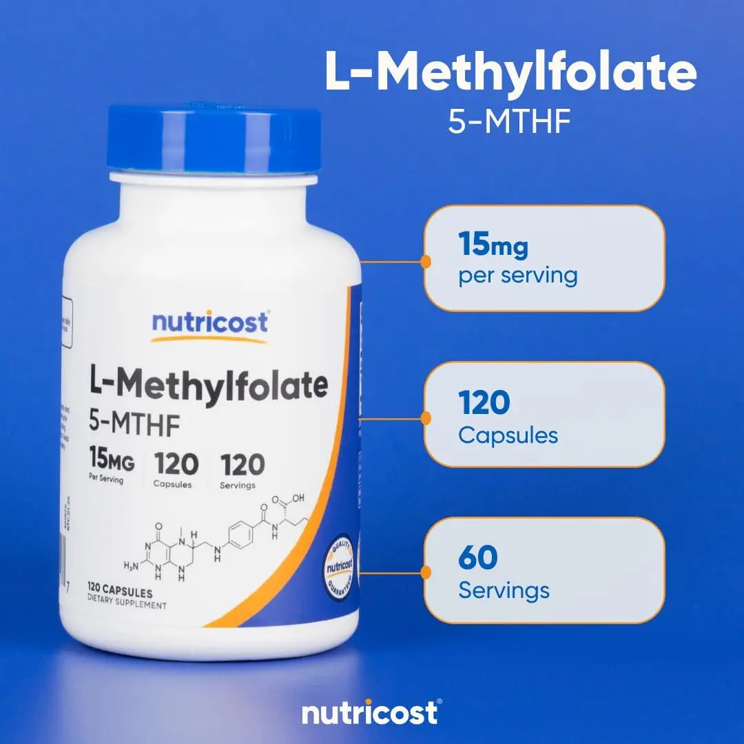Nutricost L-Methylfolate 15mg Capsules